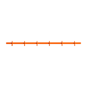 Perchero de pared de aluminio naranja 82x5, 2x4, 7cm Relief - String furniture