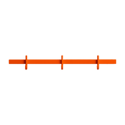 Perchero de pared de aluminio naranja 41x5, 2x4, 7cm Relief - String furniture