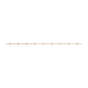 Ash aluminum wall-mounted coat rack 123x5, 2x4, 7cm Relief - String furniture
