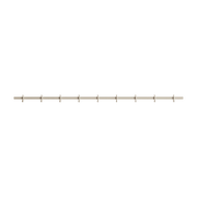 Wall-mounted coat rack in beige aluminum 123x5, 2x4, 7cm Relief - String furniture