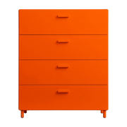 Commode large en bois mdf orange 82x98,7x41cm Relief - String furniture