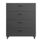 Commode large en bois mdf gris 82x98,7x41cm Relief - String furniture
