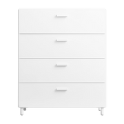 Commode large en bois mdf blanc 82x98,7x41cm Relief - String furniture