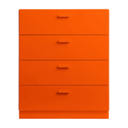 Commode large et plinthes en bois mdf orange 82x99x41cm Relief - String furniture