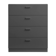 Commode large et plinthes en bois mdf gris 82x99x41cm Relief - String furniture
