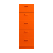 Chiffonnier et plinthes en bois mdf orange 41x121,5cm Relief - String furniture