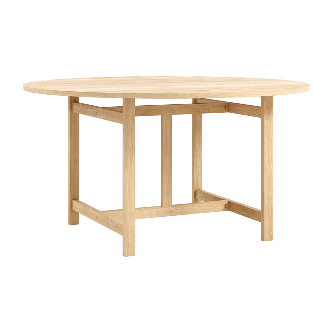 ronde Tavolo da pranzo in legno di quercia naturale 140 cm - Moebe
