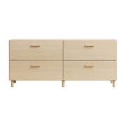 Niedrige Kommode aus Mdf-Holz Esche 123x53, 1x41cm. Relief - String furniture