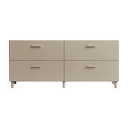 Commode basse en bois mdf beige 123x53,1x41cm Relief - String furniture
