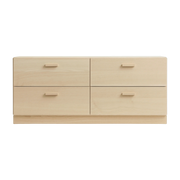 Commode basse et plinthes en bois mdf frêne 123x53,4x41cm Relief - String furniture