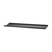 Low black metal shelf 78x2x20cm String System - String furniture