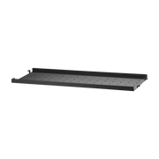Low black metal shelf 58x2x20cm String System - String furniture