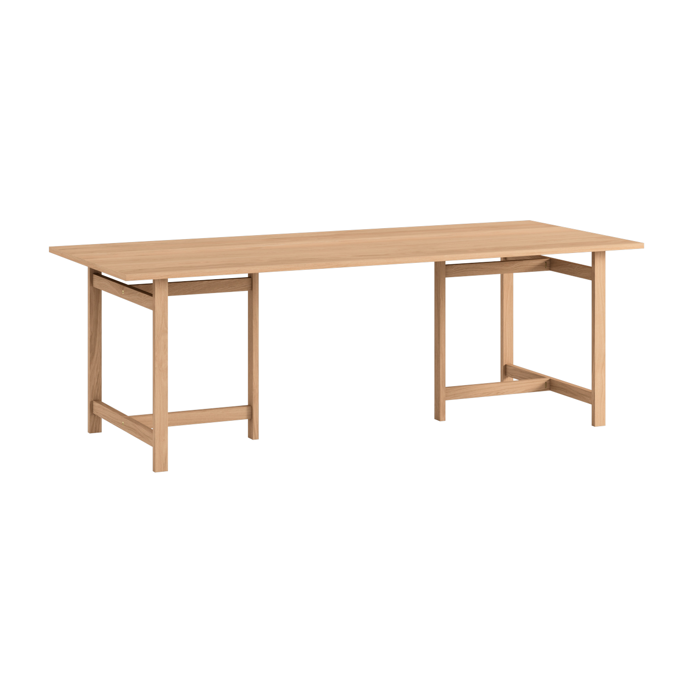 Tavolo da pranzo rettangolare in quercia naturale 220x90cm - Moebe