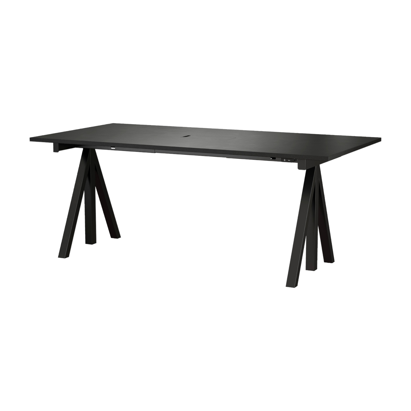 Ablage von bureau aus schwarzem mdf-Holz 180x90cm Works -. String furniture