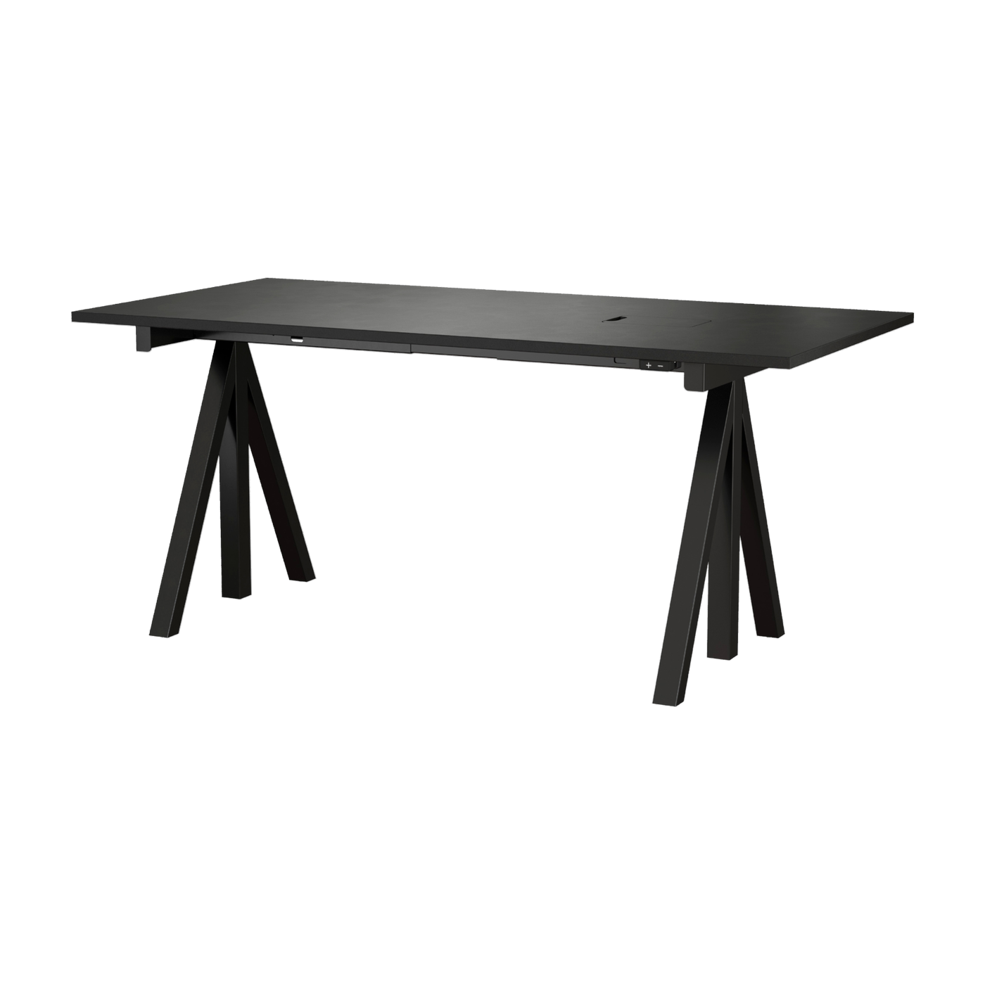 Ablage von bureau aus schwarzem mdf-Holz 160x78cm Works -. String furniture