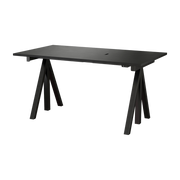 bureau black mdf wood shelf 140x78cm Works - String furniture