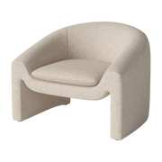 Sessel aus Monza-Bouclé-Stoff Beige Mielo - Bolia