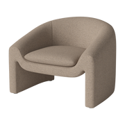Dark beige monza bouclé fabric armchair Mielo - Bolia