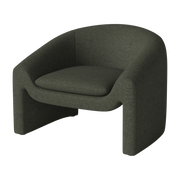 Sillón de tela london rizado verde oscuro Mielo - Bolia