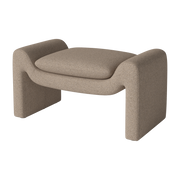 Reposapiés Mielo en tejido bouclé monza beige oscuro - Bolia