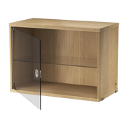 Caisson en chêne et porte vitrée 58x42x30cm String System - String furniture