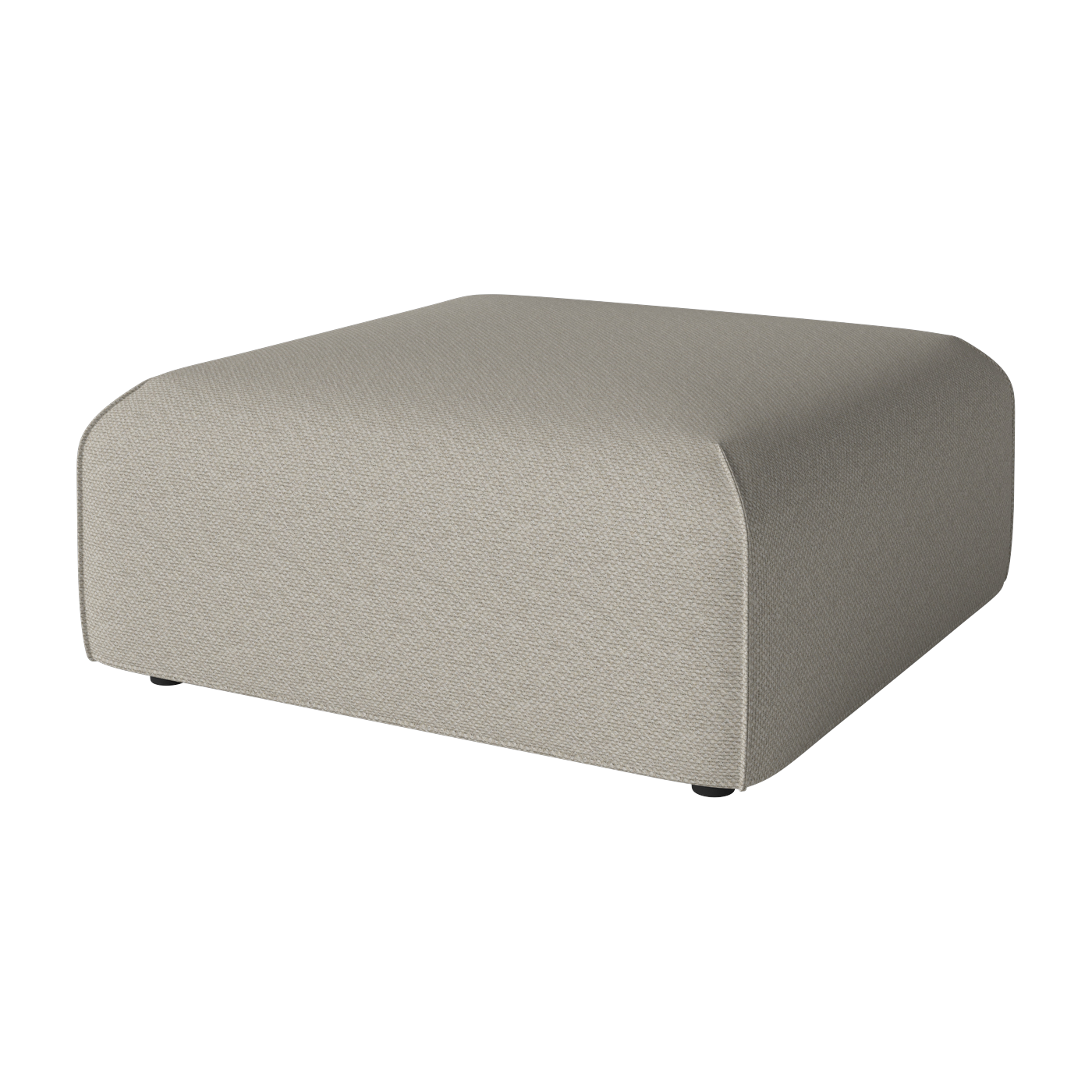 Pouf carré en tissus vilme sable Arké - Bolia