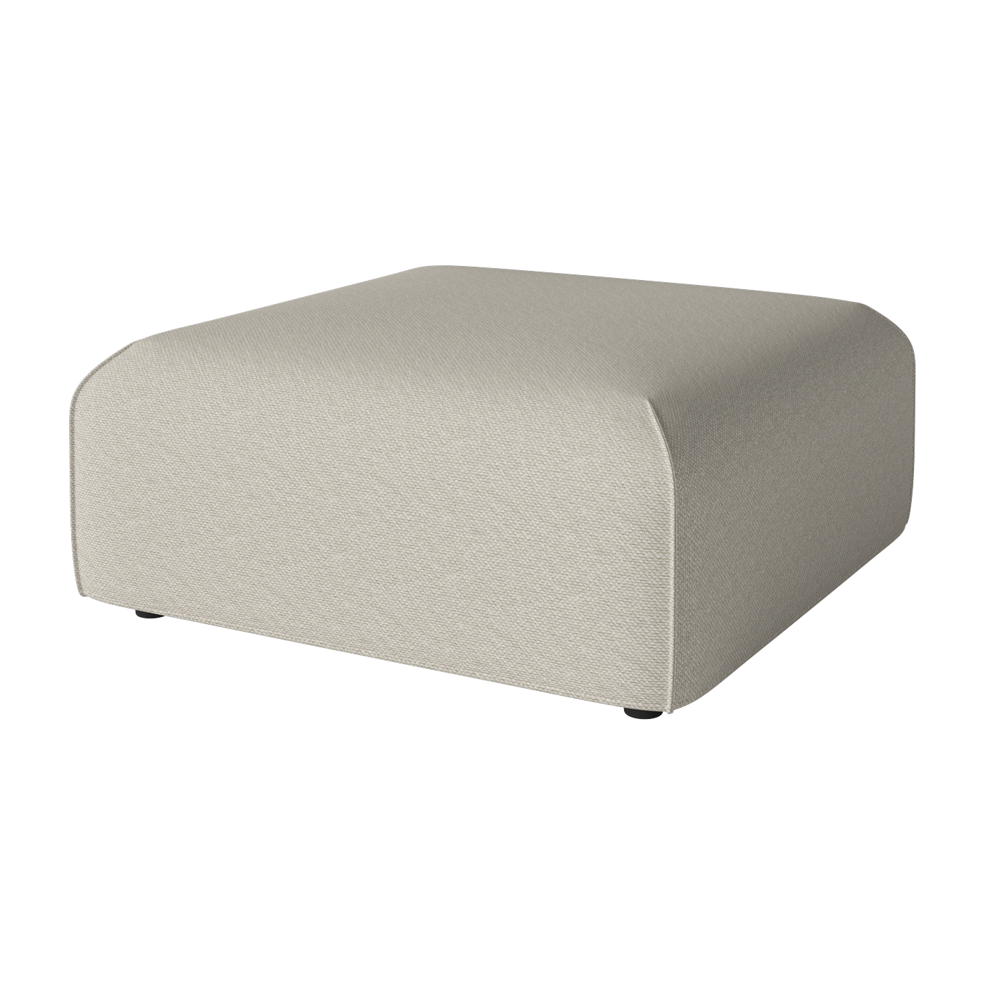 Pouf carré en tissus vilme beige Arké - Bolia