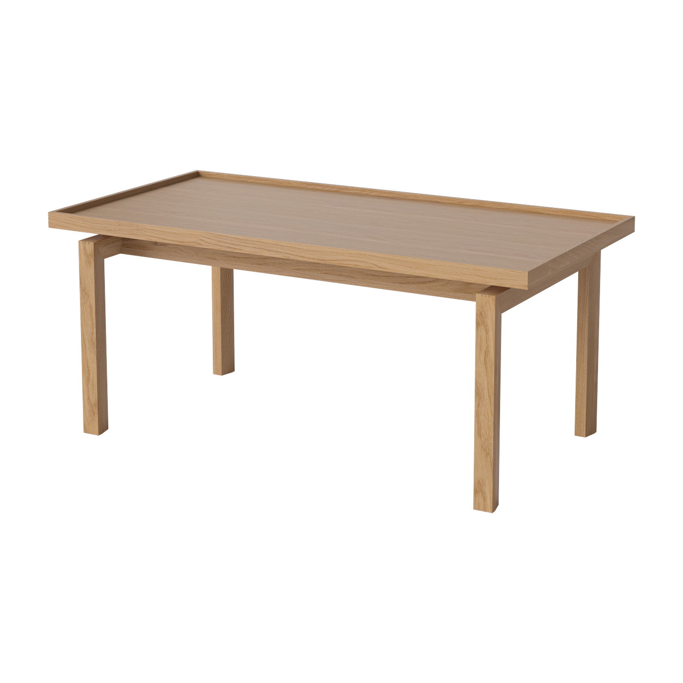 Elton oiled oak rectangular coffee table 96x49cm - Bolia