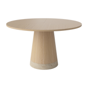 Dining table ronde in oiled oak 125cm Piro - Bolia