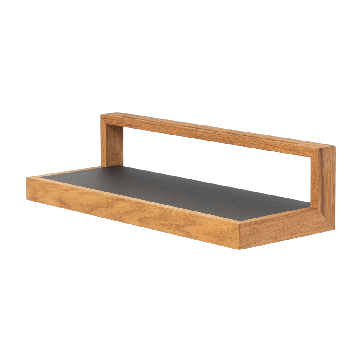 Etagère murale en chêne naturel et linoléum anthracite 60x23x15cm Buck - das kleine b