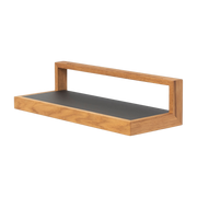Wandregal aus Natureiche und anthrazitfarbenem Linoleum 60x23x15cm Buck -. das kleine b