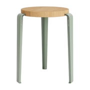 Lou Sgabello in rovere grigio e acciaio Eucalyptus - TIPTOE