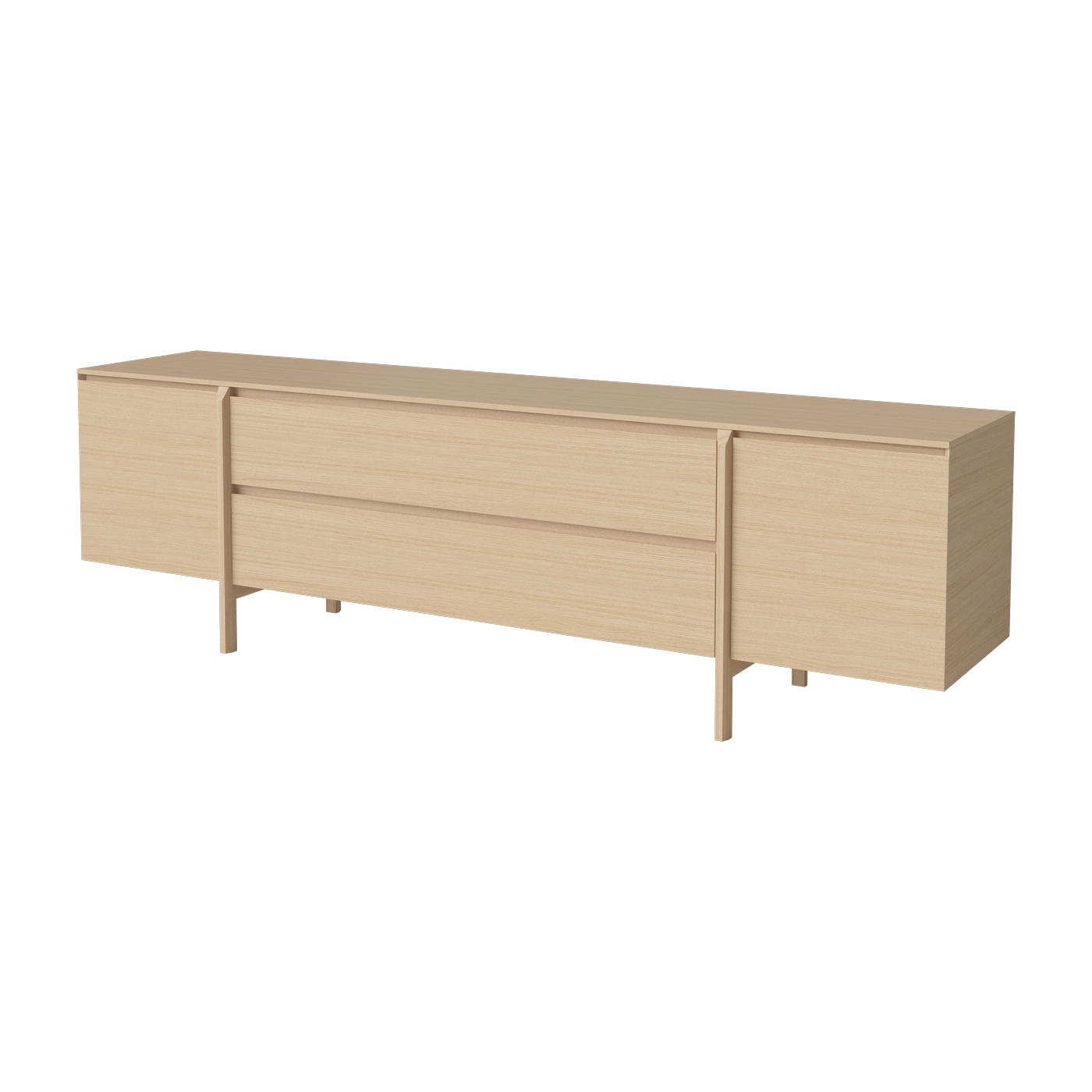 Buffet en chêne huilé blanchi 240cm Daia - Bolia