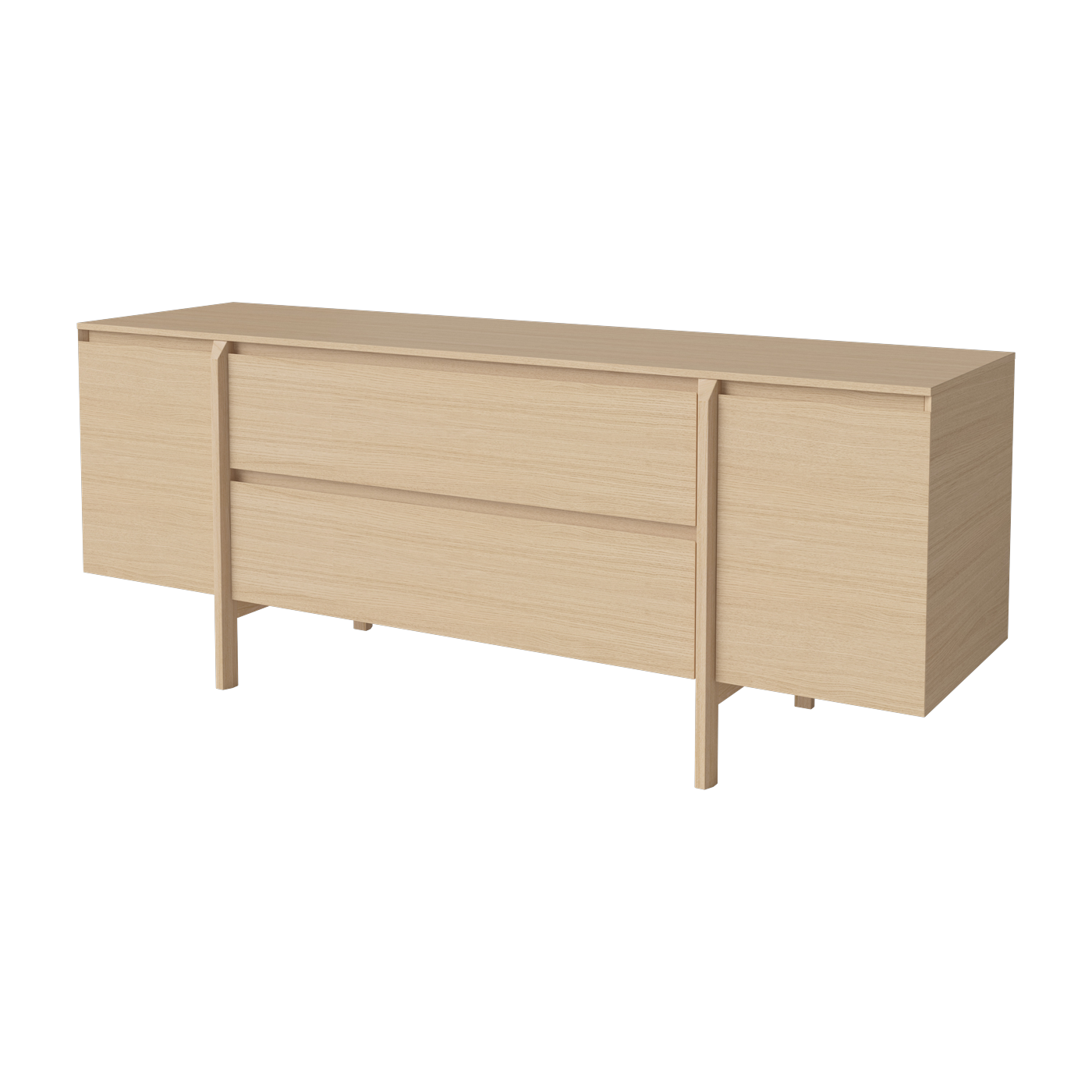Buffet en chêne huilé blanchi 180cm Daia - Bolia