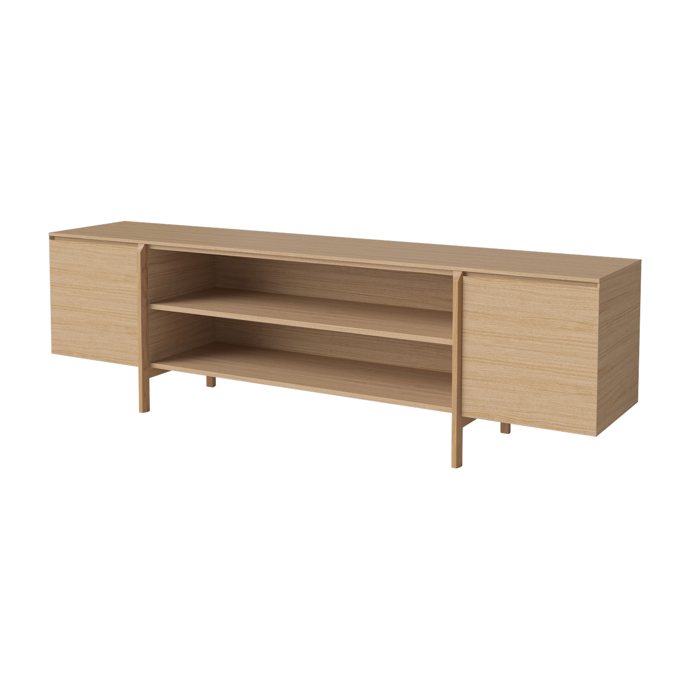 Buffet ouvert en chêne huilé 240cm Daia - Bolia