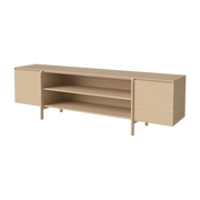 Buffet ouvert en chêne huilé blanchi 240cm Daia - Bolia