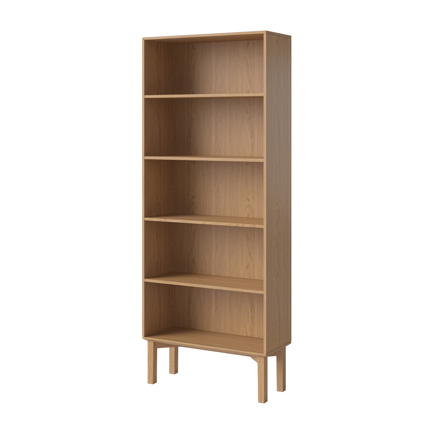 Oiled oak bookcase 200cm Silencieuse - Bolia