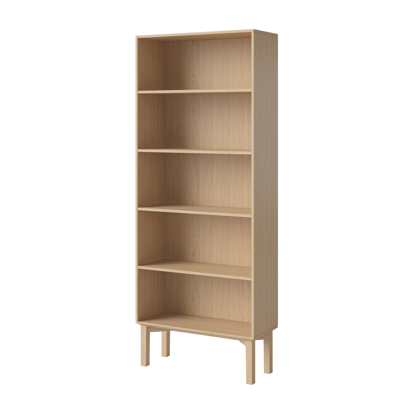Libreria in rovere sbiancato oliato da 200 cm Silencieuse - Bolia