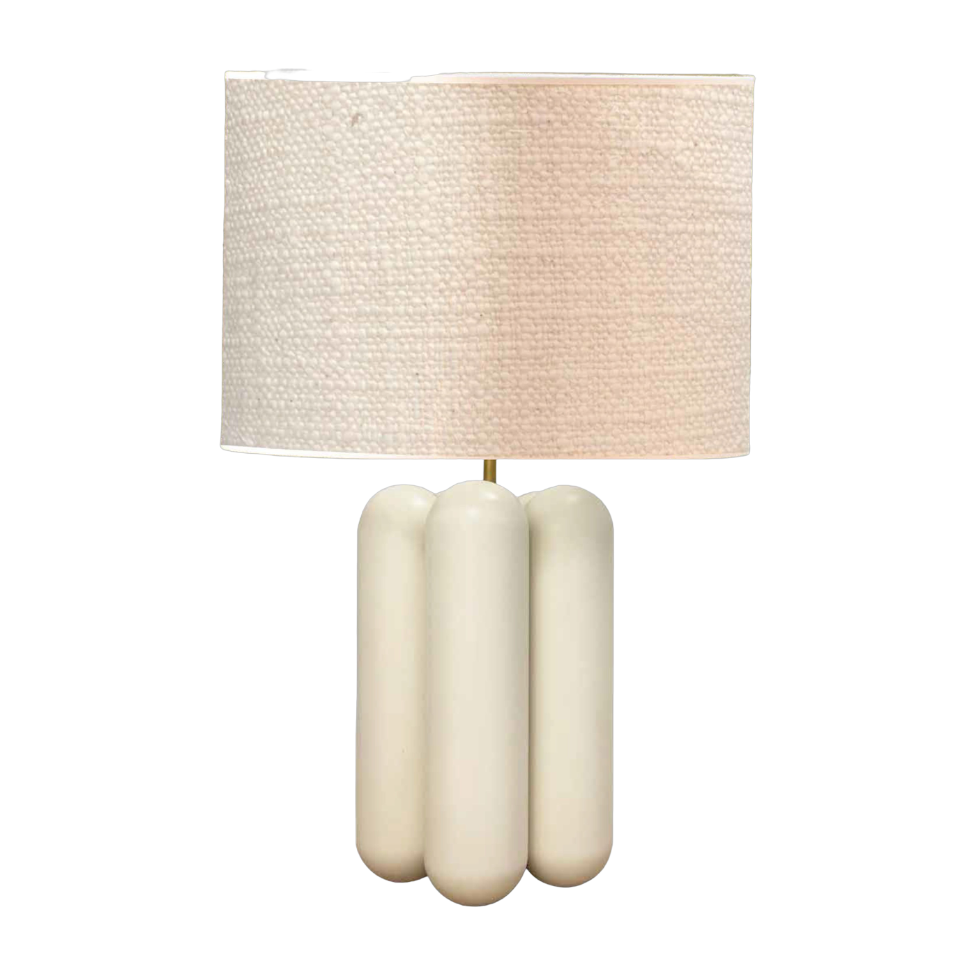 Charlotte Lampada in legno color crema e paralume in lana riccia 57 cm - Cosin Paris