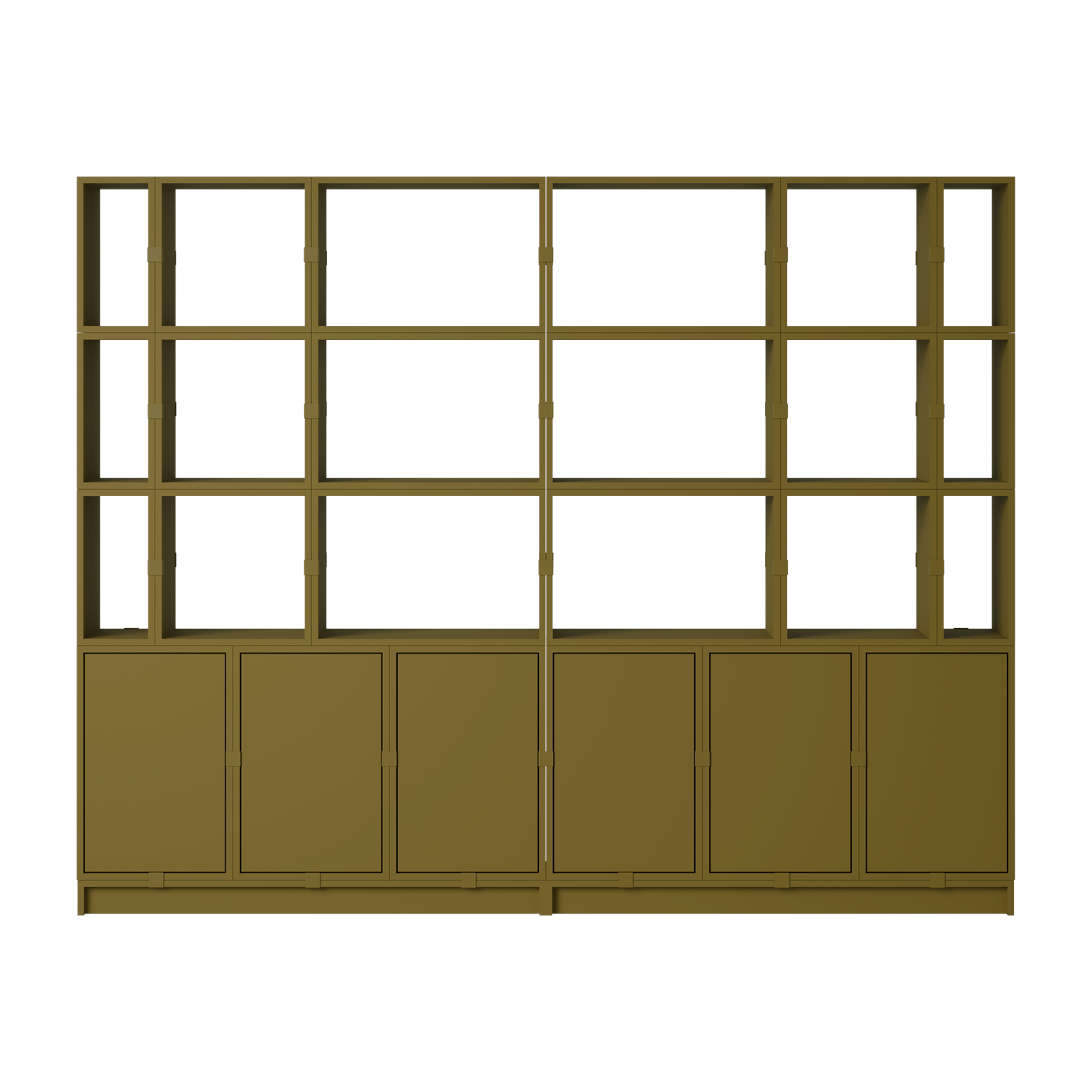 Stacked Libreria in legno mdf marrone-verde 262x206cm Configurazione 2 - Muuto