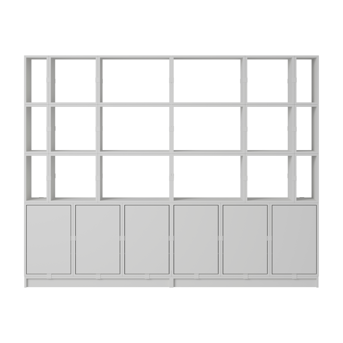 Stacked Libreria in legno mdf grigio 262x206cm Configurazione 2 - Muuto