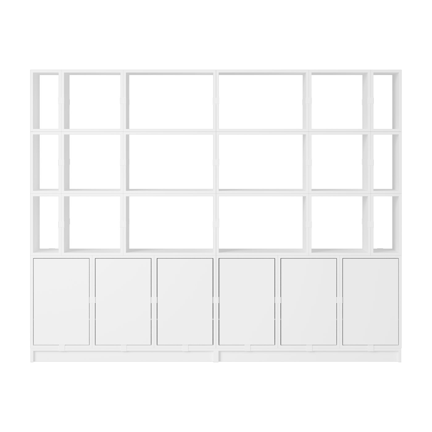 Stacked Libreria in legno mdf bianco 262x206cm Configurazione 2 - Muuto