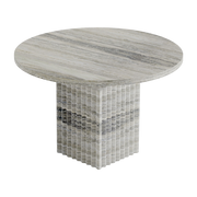 Table basse ronde en travertin silver Soho - Norr11