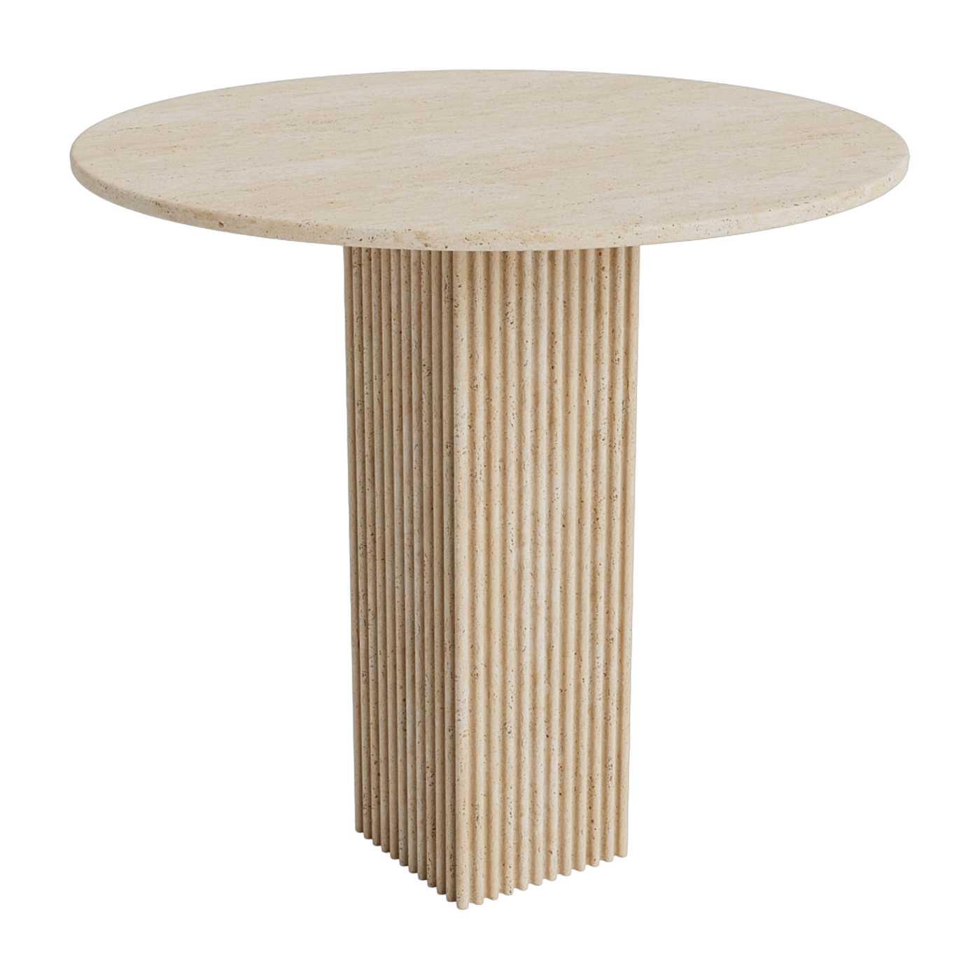 ronde Tavolo da pranzo in travertino beige 80 cm Soho - Norr11