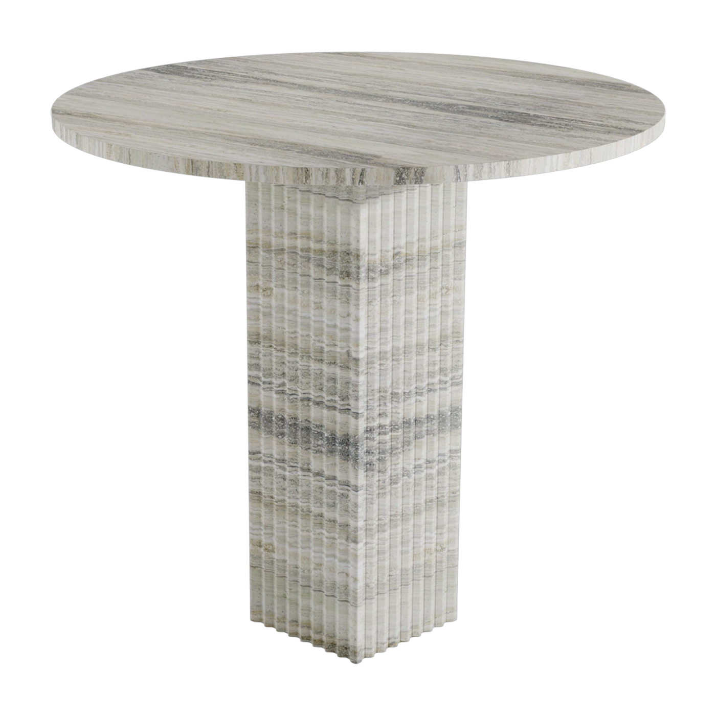 ronde silver Tavolo da pranzo in travertino 80 cm Soho - Norr11