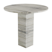 Table à manger ronde en travertin silver 80cm Soho - Norr11
