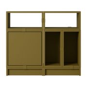 Meuble de rangement en bois mdf marron vert 87x75cm Stacked Configuration 5 - Muuto