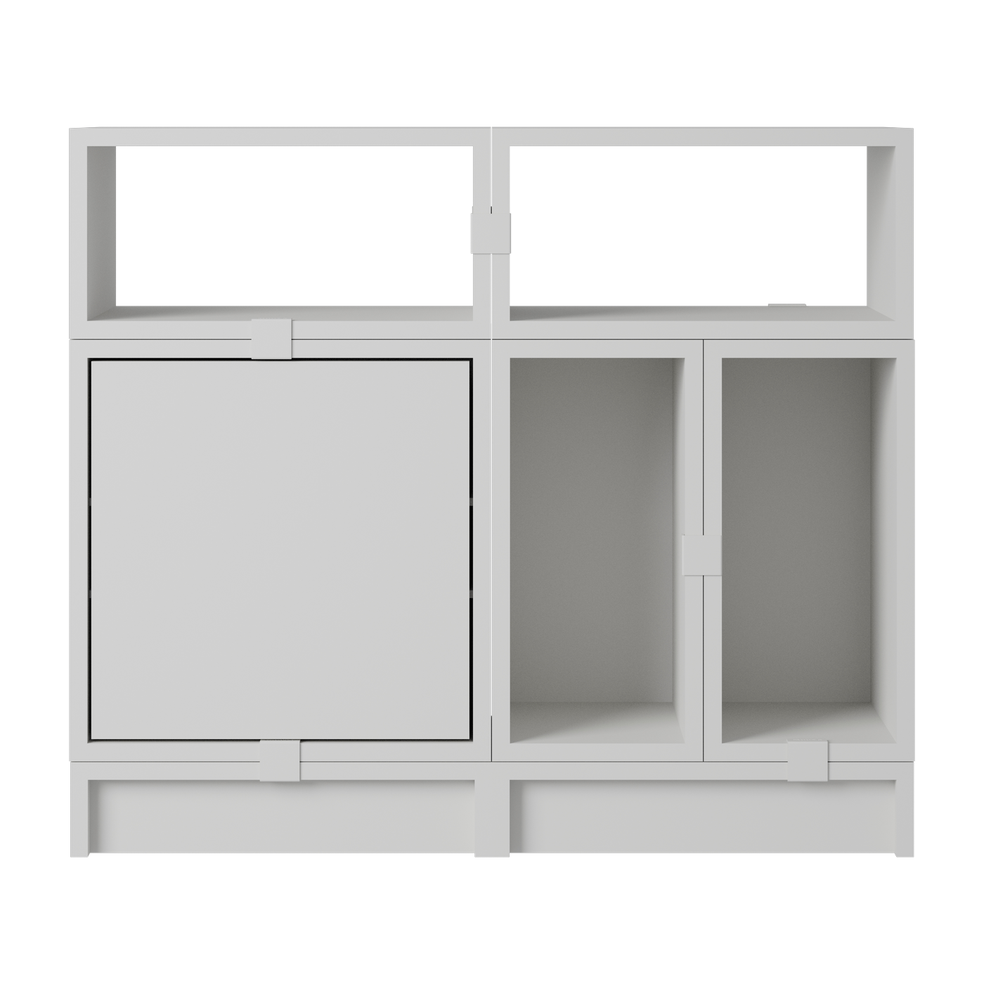 Meuble de rangement en bois mdf gris 87x75cm Stacked Configuration 5 - Muuto