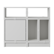Grey mdf wood storage unit 87x75cm Stacked Configuration 5 - Muuto