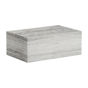 Rectangular coffee table in beige travertine 80cm Cubism - Norr11